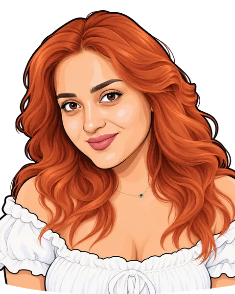 Illustrated portrait of Nelli, co-founder of Digital Wedding Invite